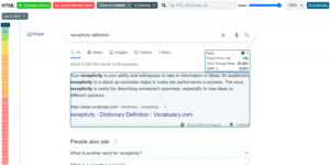 Individual Keyword SERP HTML
